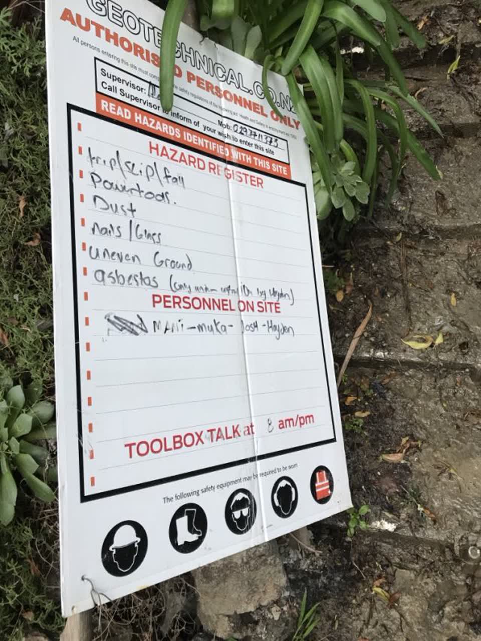 The photograph attached to this flooding report