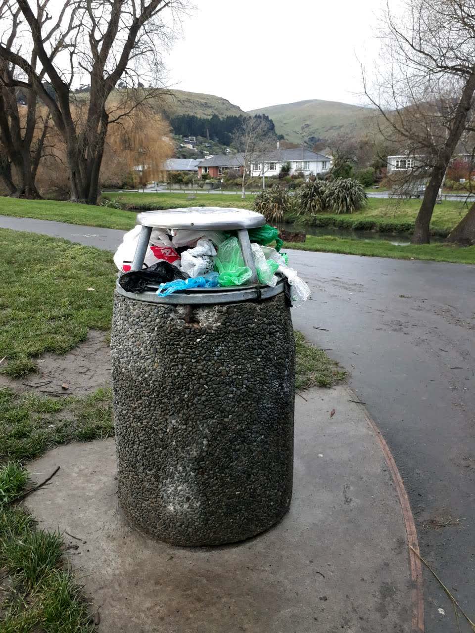 The photograph attached to this rubbish/recycling report