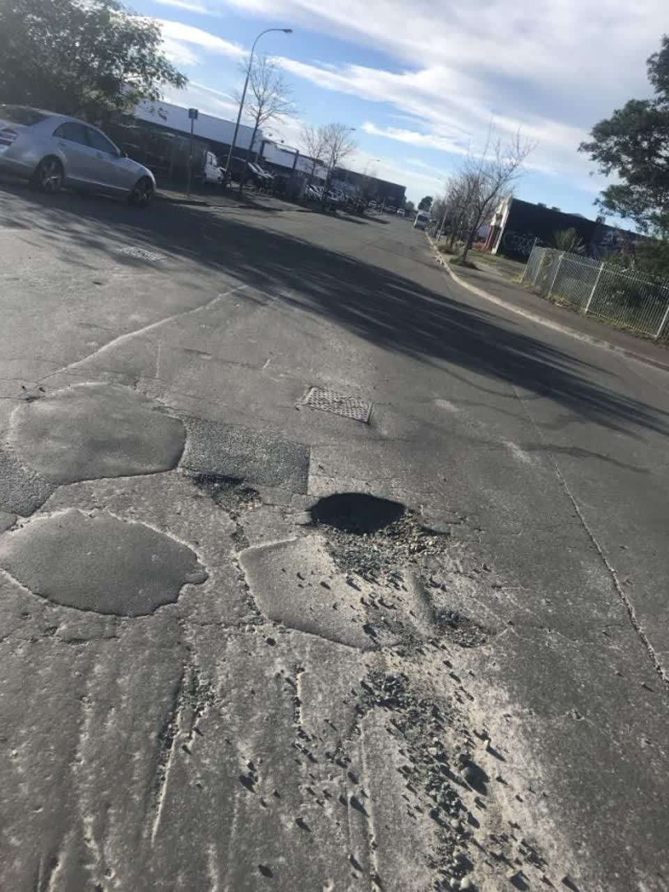 The photograph attached to this roading/streets report
