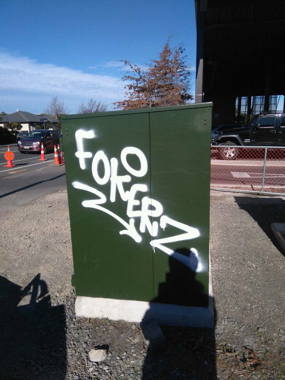The photograph attached to this graffiti report