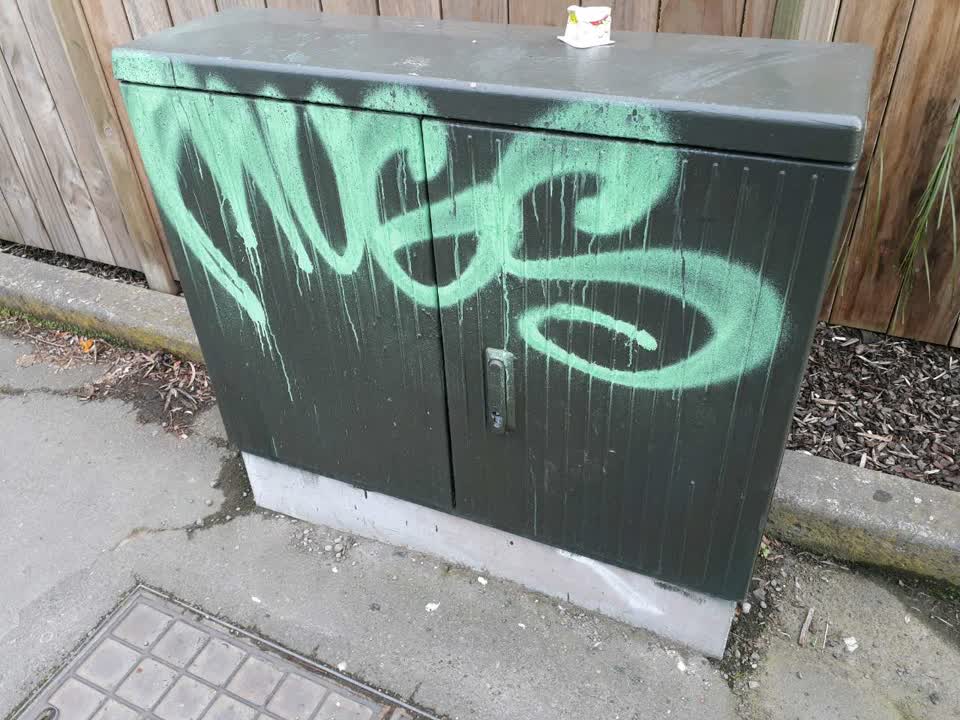 The photograph attached to this graffiti report