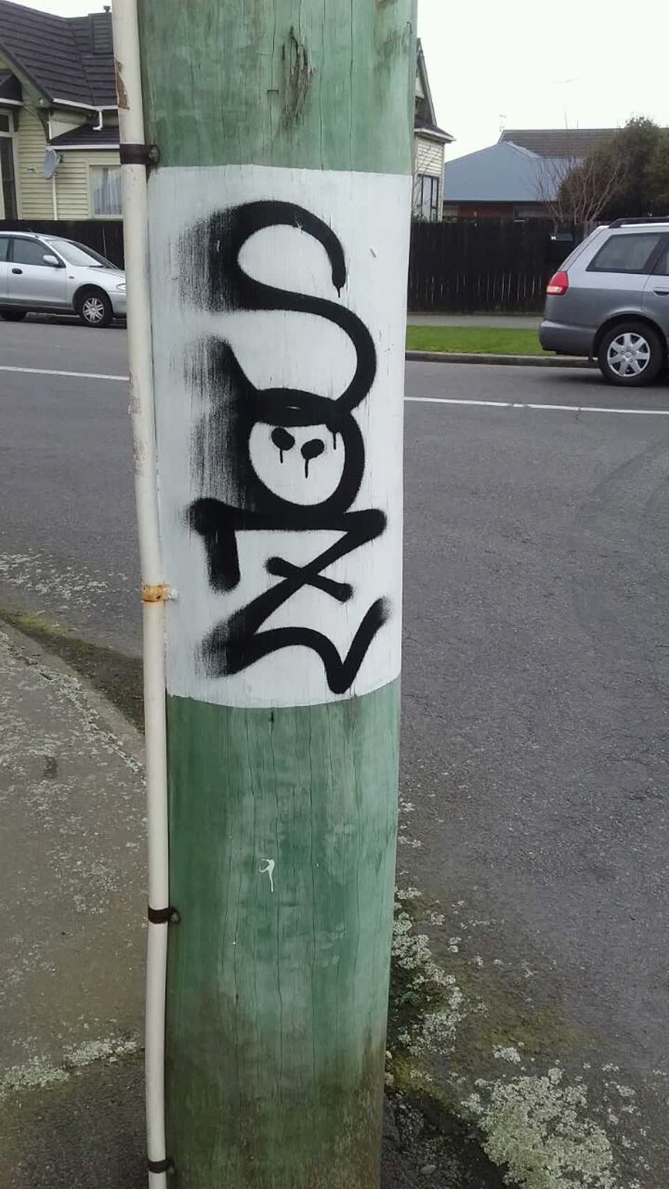 The photograph attached to this graffiti report