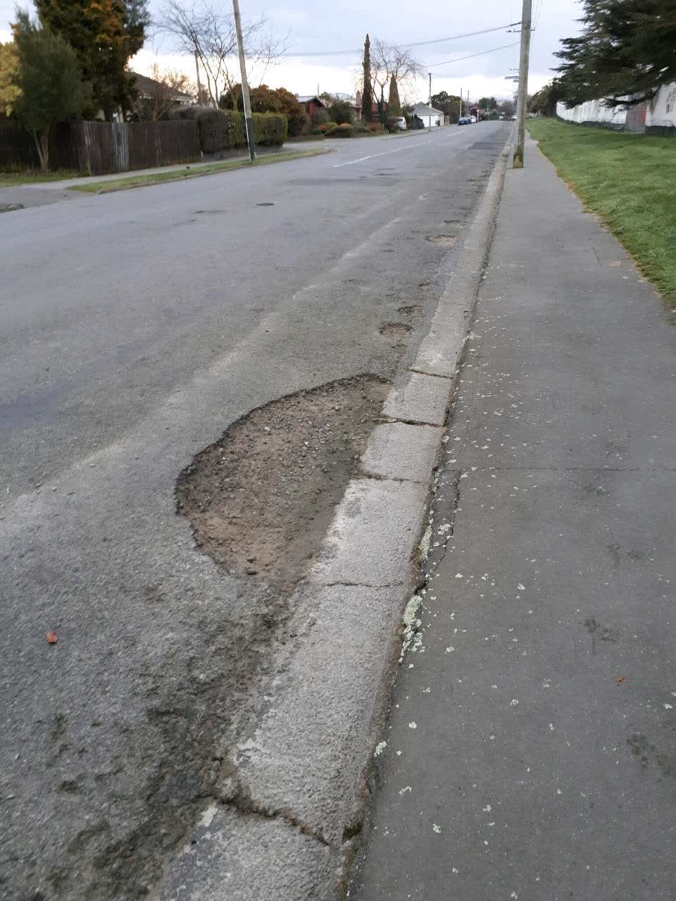 The photograph attached to this roading/streets report