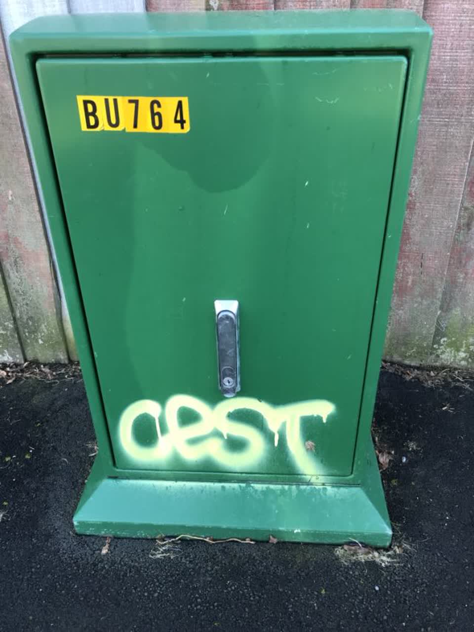The photograph attached to this graffiti report