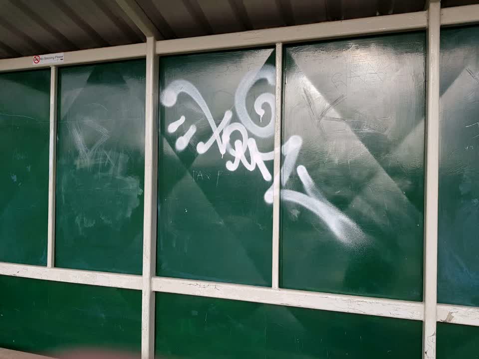 The photograph attached to this graffiti report
