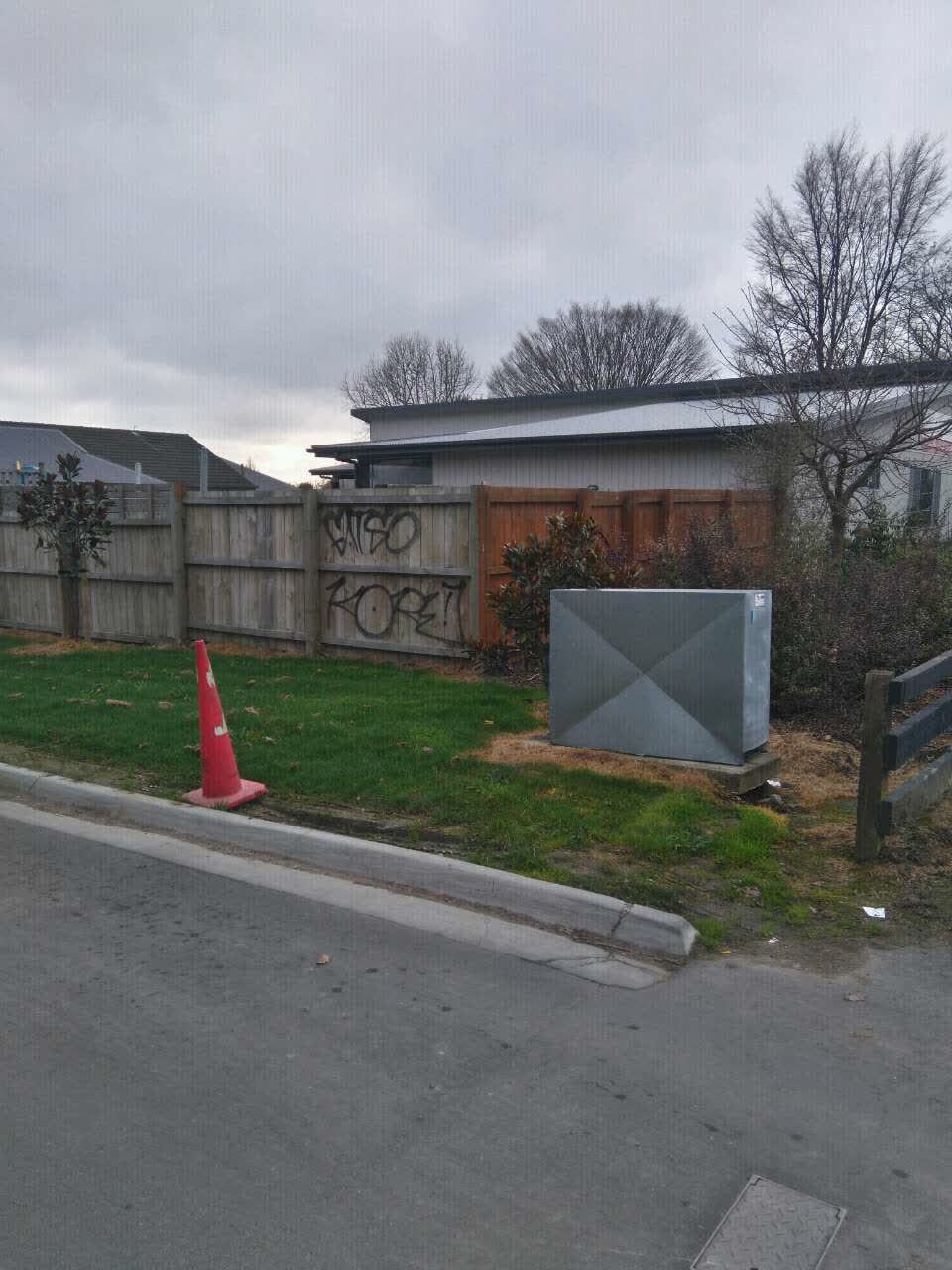 The photograph attached to this graffiti report