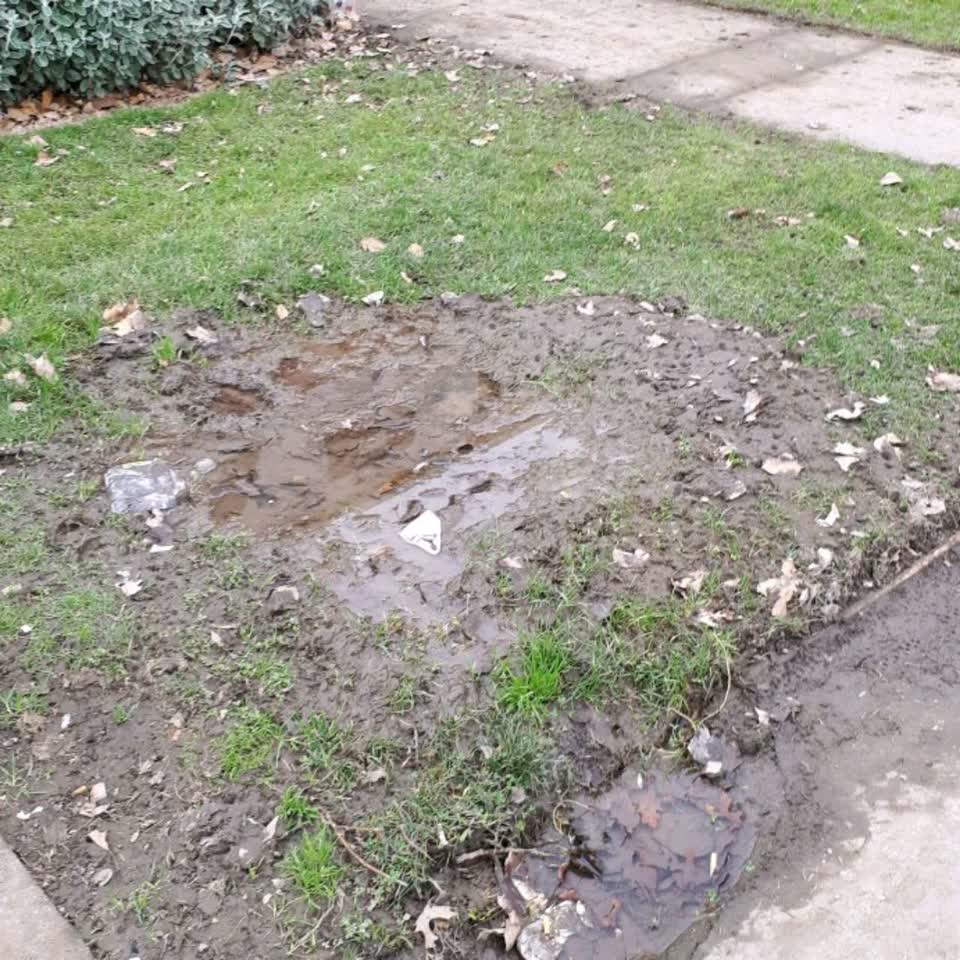 The photograph attached to this flooding report