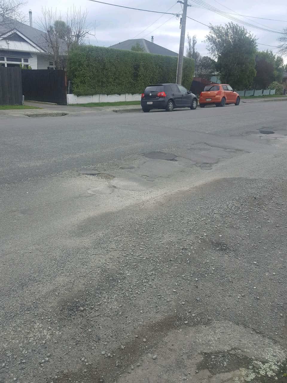 The photograph attached to this roading/streets report