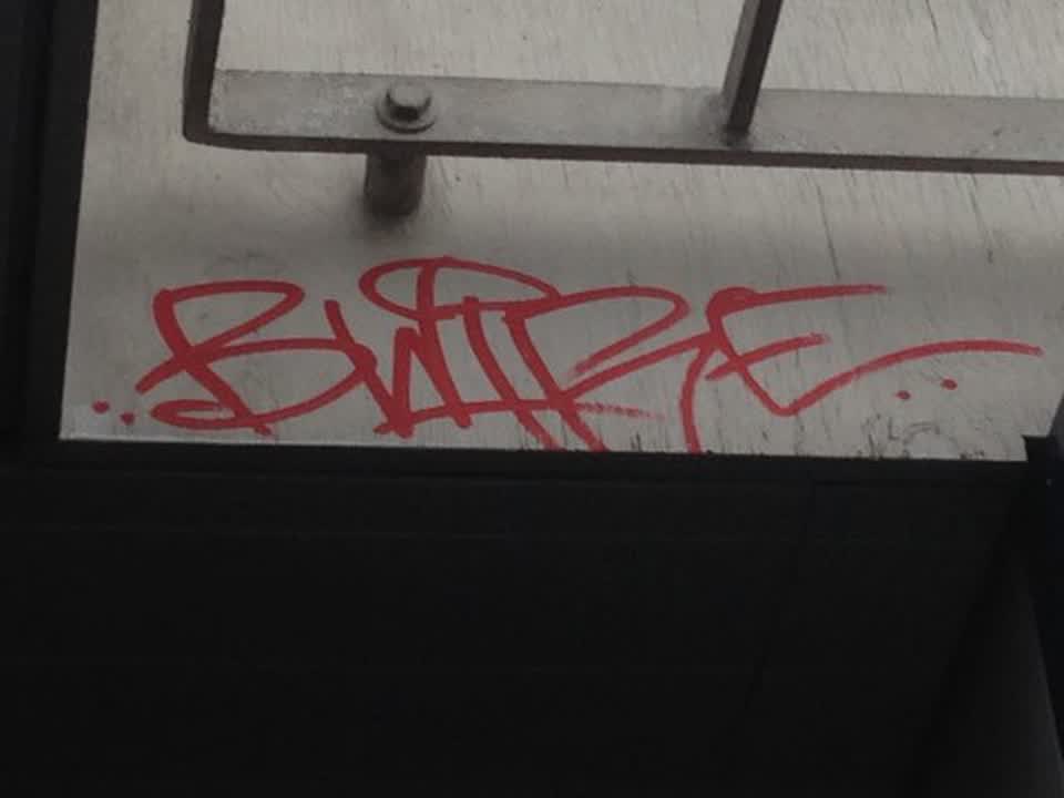 The photograph attached to this graffiti report