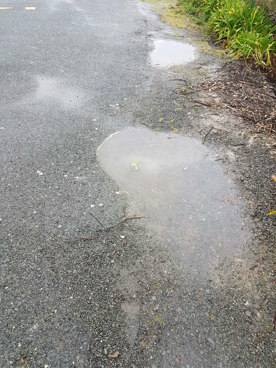 The photograph attached to this roading/streets report