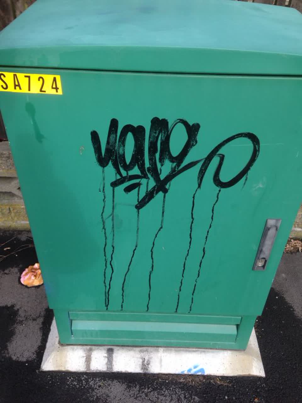 The photograph attached to this graffiti report