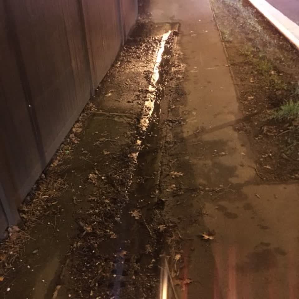 The photograph attached to this flooding report