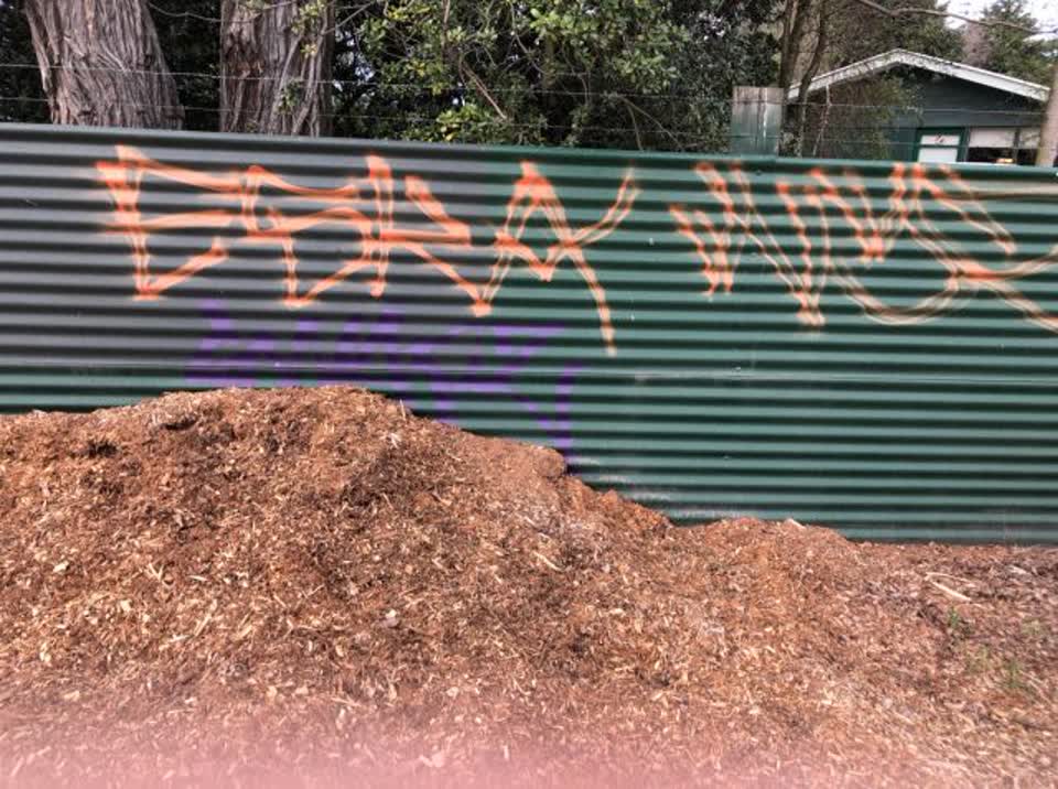 The photograph attached to this graffiti report