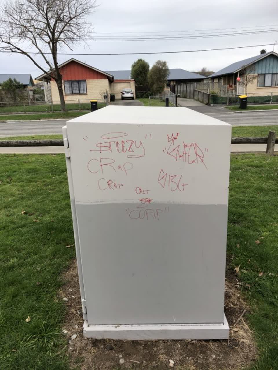 The photograph attached to this graffiti report