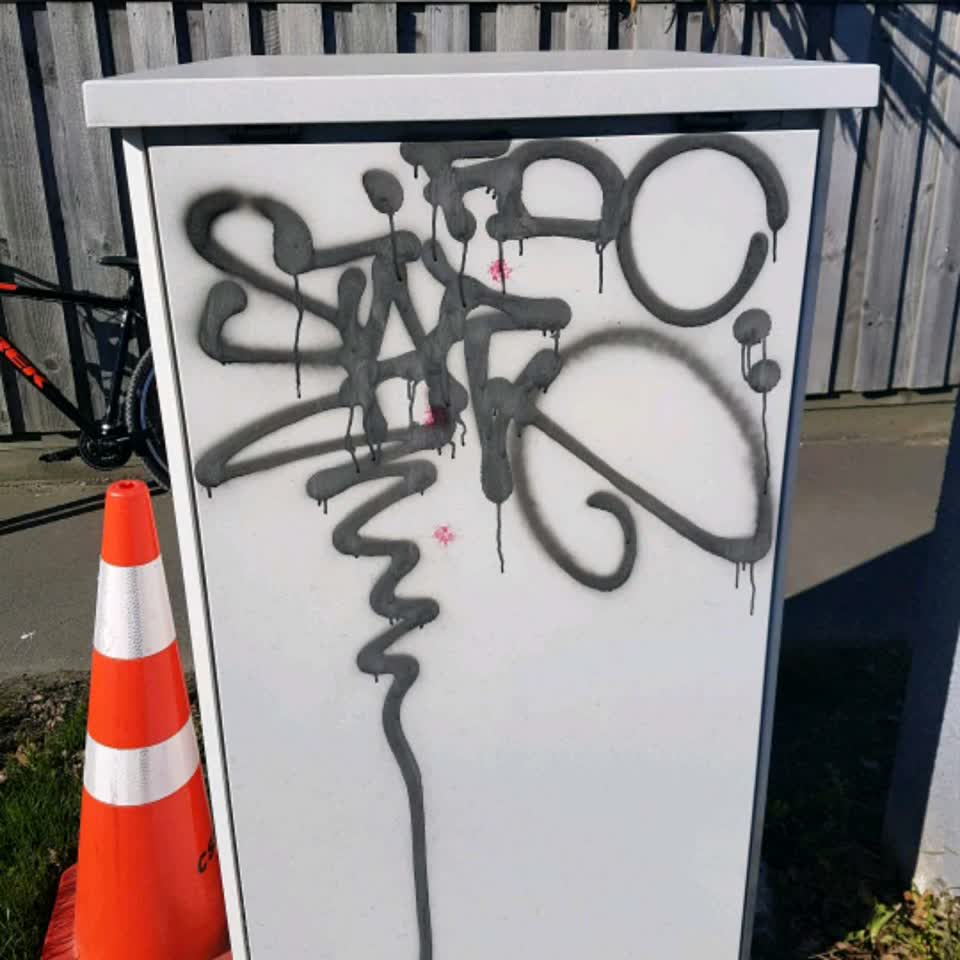 The photograph attached to this graffiti report