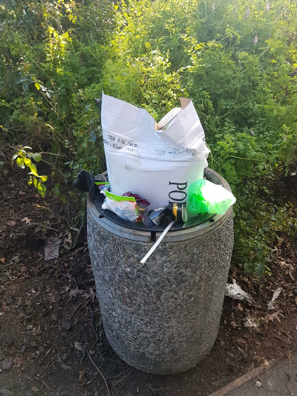 The photograph attached to this rubbish/recycling report