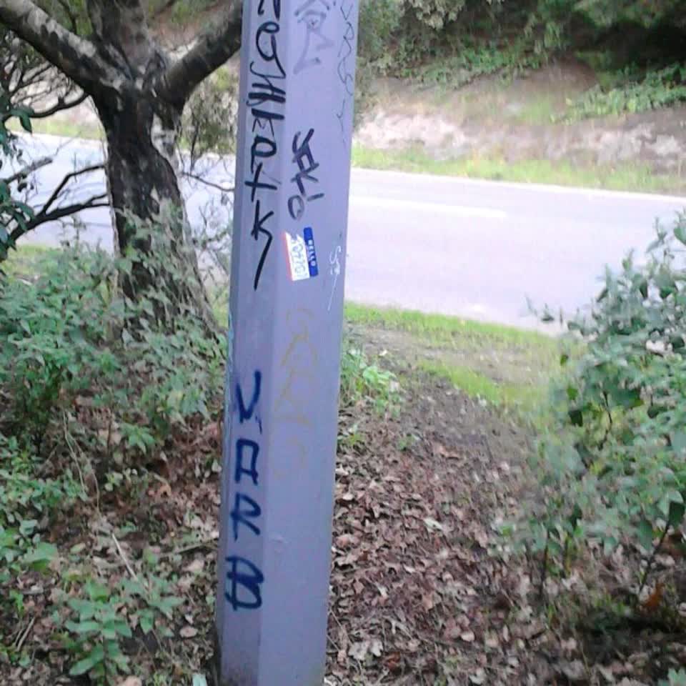 The photograph attached to this graffiti report