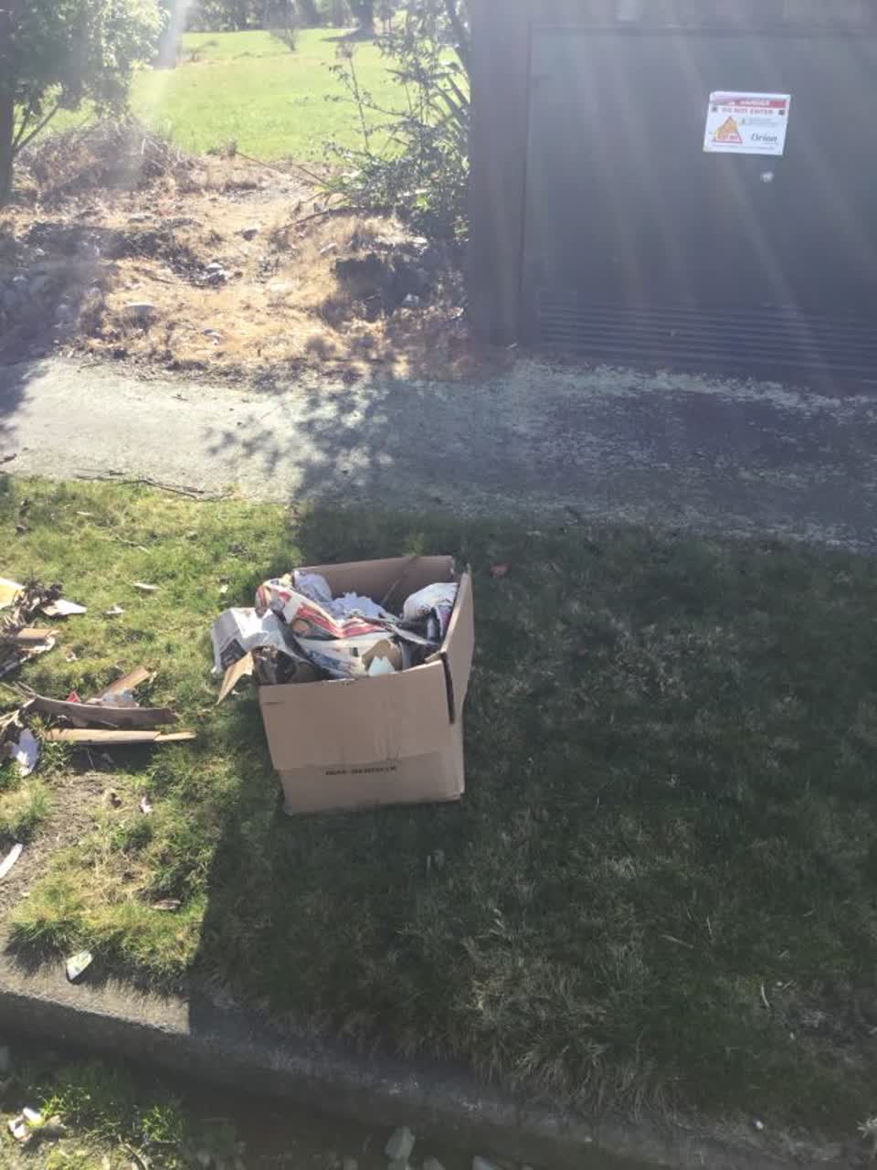 The photograph attached to this rubbish/recycling report