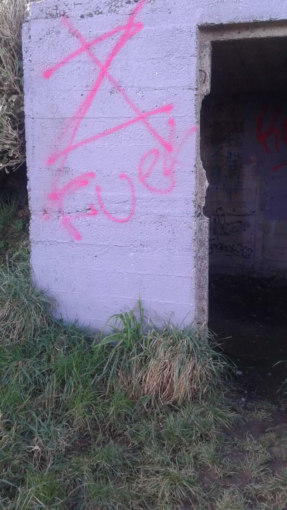 The photograph attached to this graffiti report