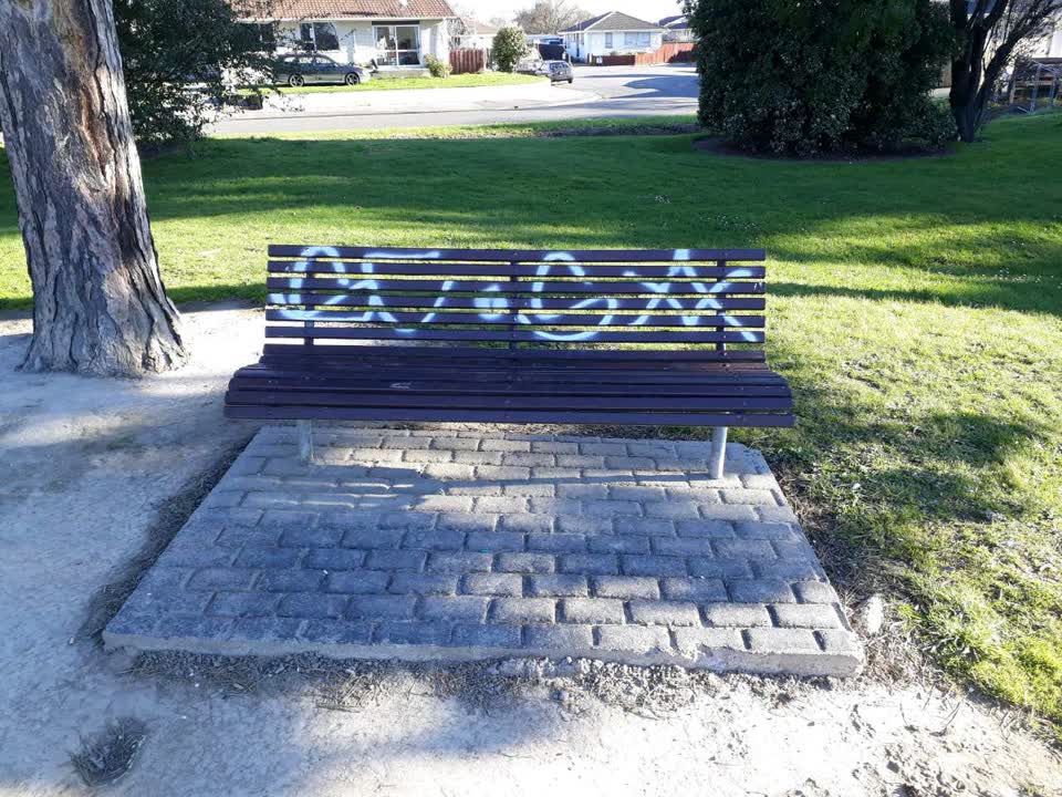 The photograph attached to this graffiti report