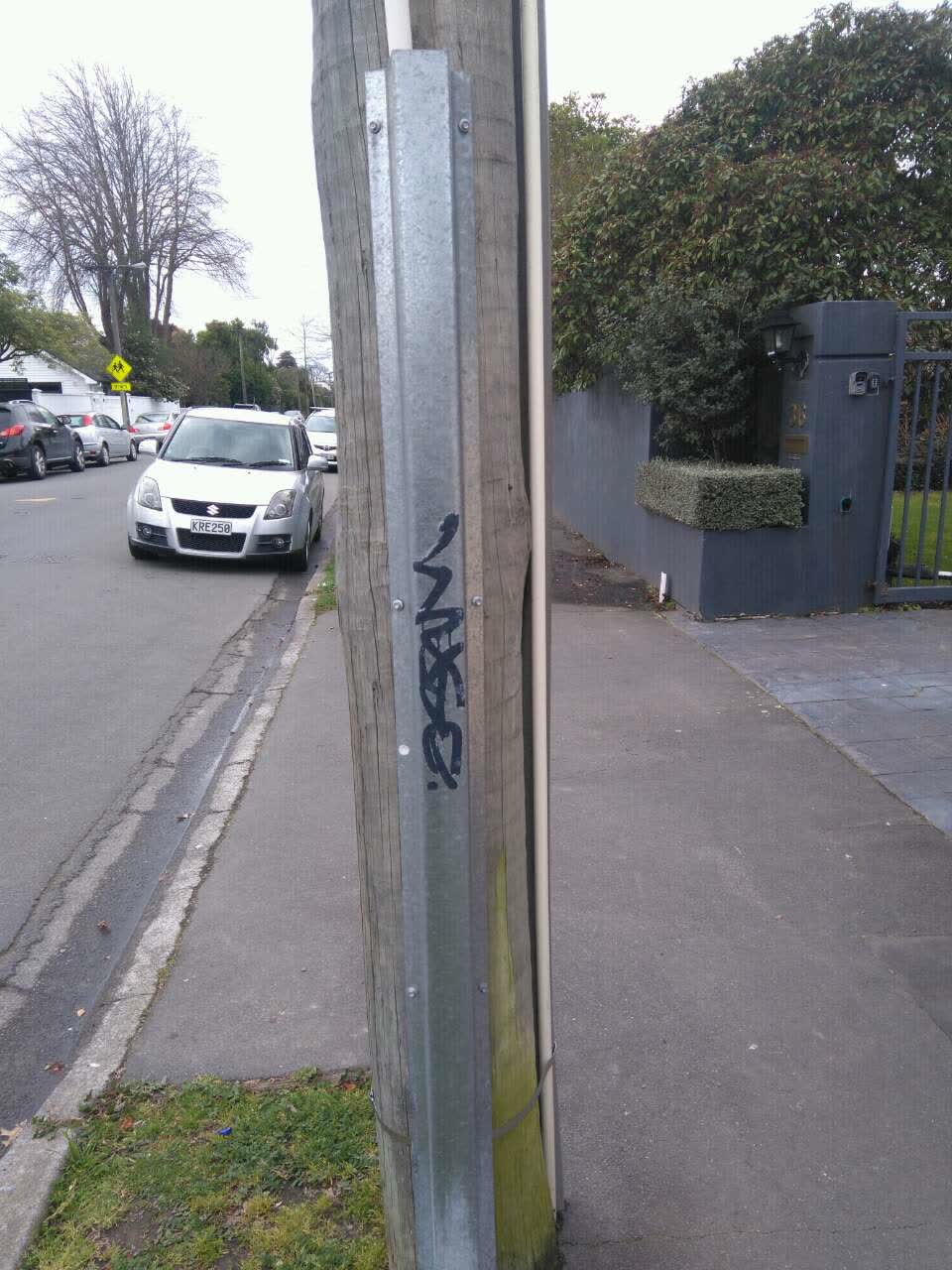 The photograph attached to this graffiti report