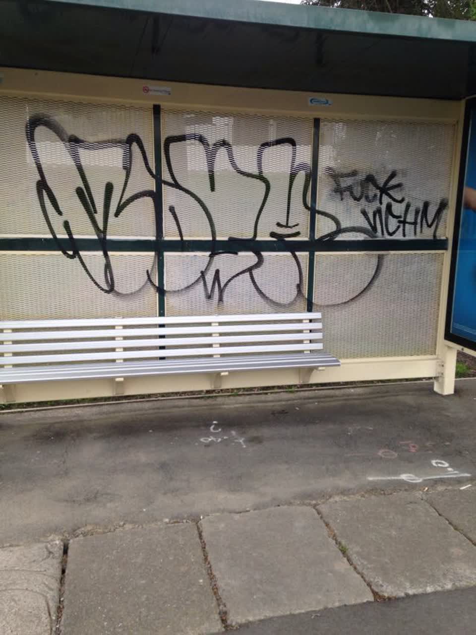 The photograph attached to this graffiti report