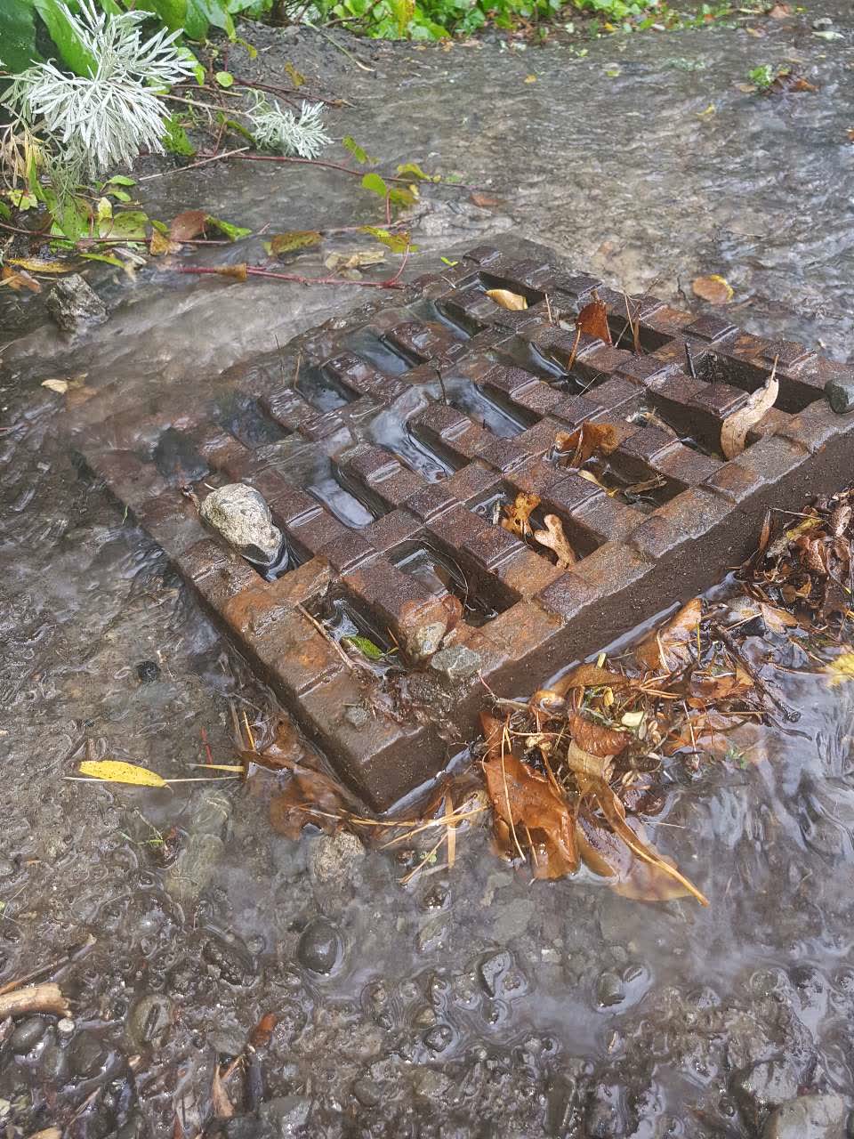 The photograph attached to this wastewater/stormwater report