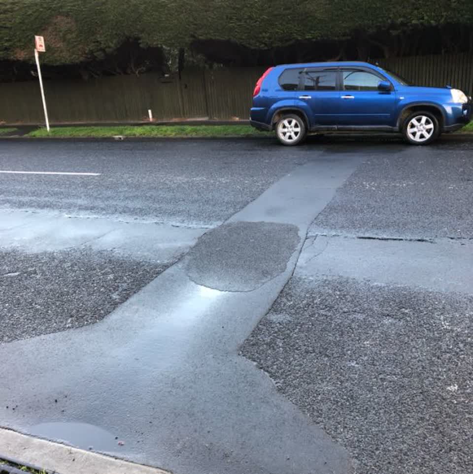 The photograph attached to this roading/streets report