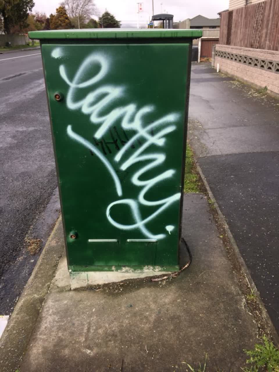 The photograph attached to this graffiti report