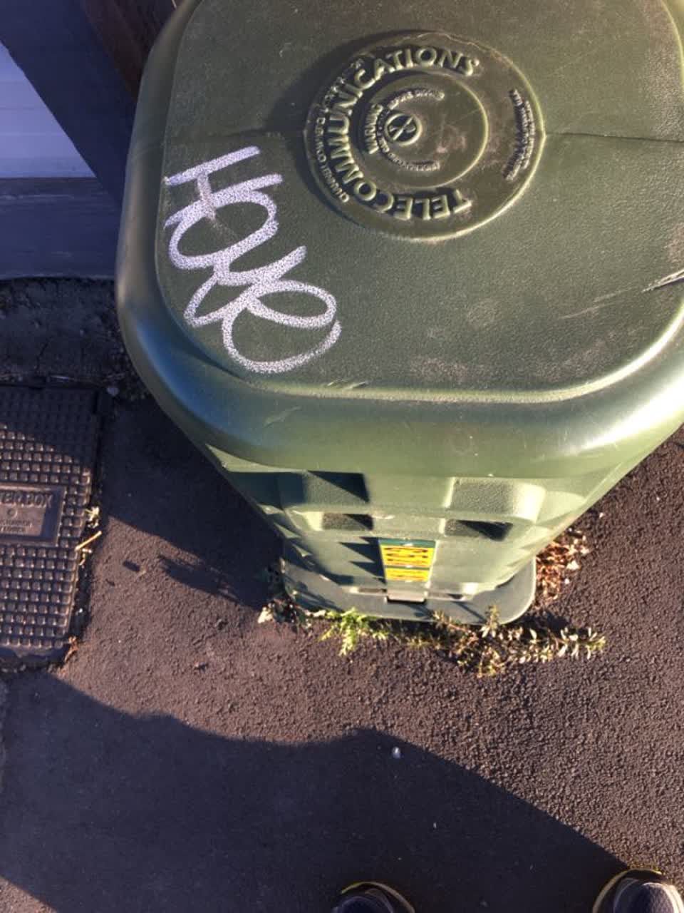 The photograph attached to this graffiti report