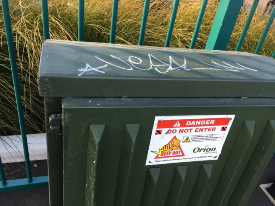 The photograph attached to this graffiti report