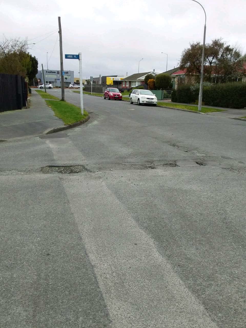 The photograph attached to this roading/streets report
