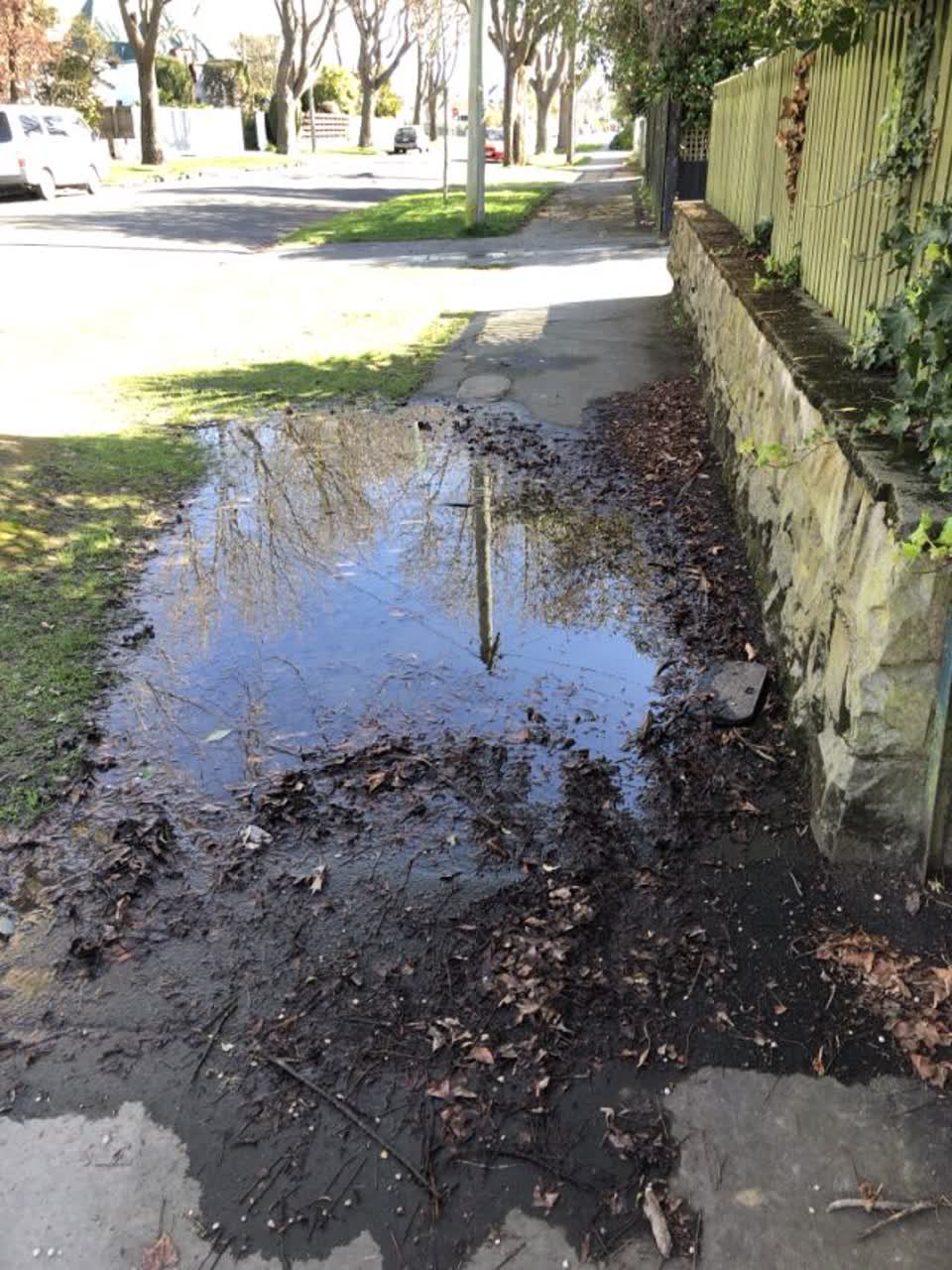 The photograph attached to this flooding report