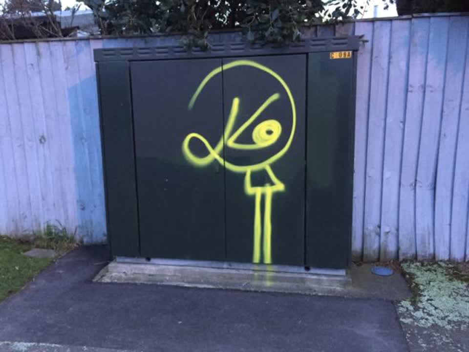 The photograph attached to this graffiti report