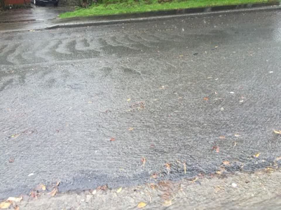 The photograph attached to this flooding report