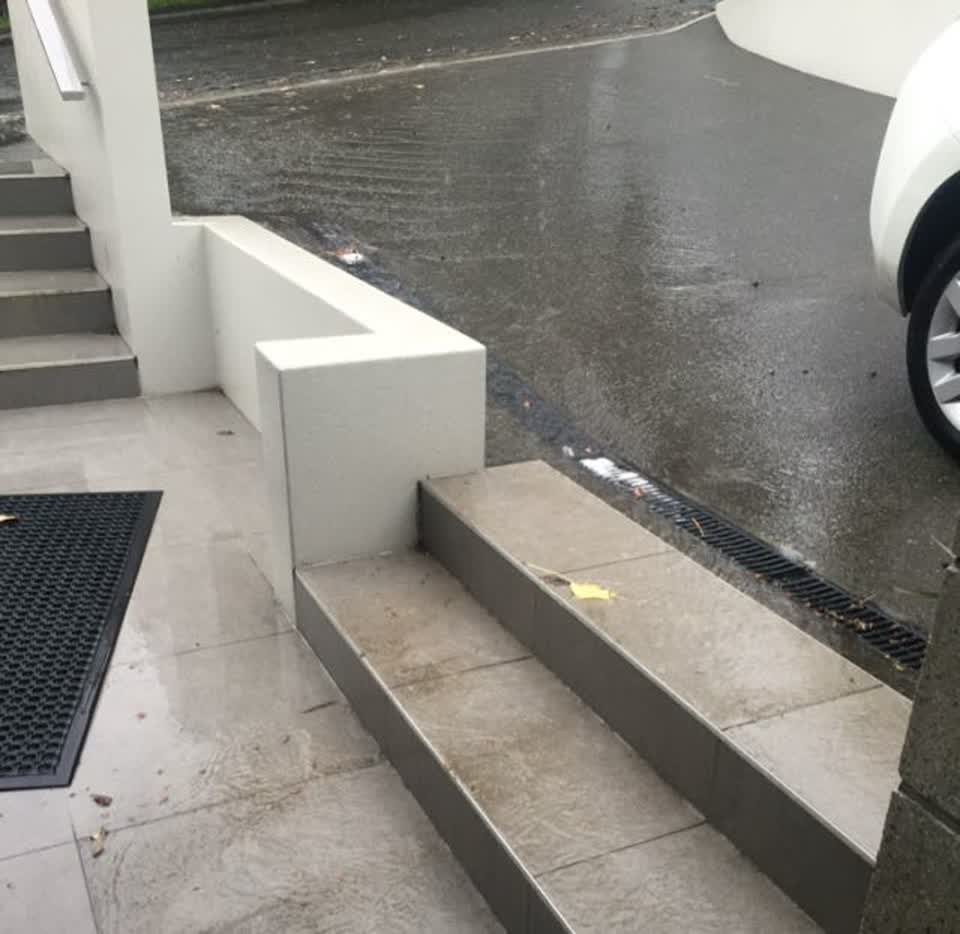 The photograph attached to this flooding report