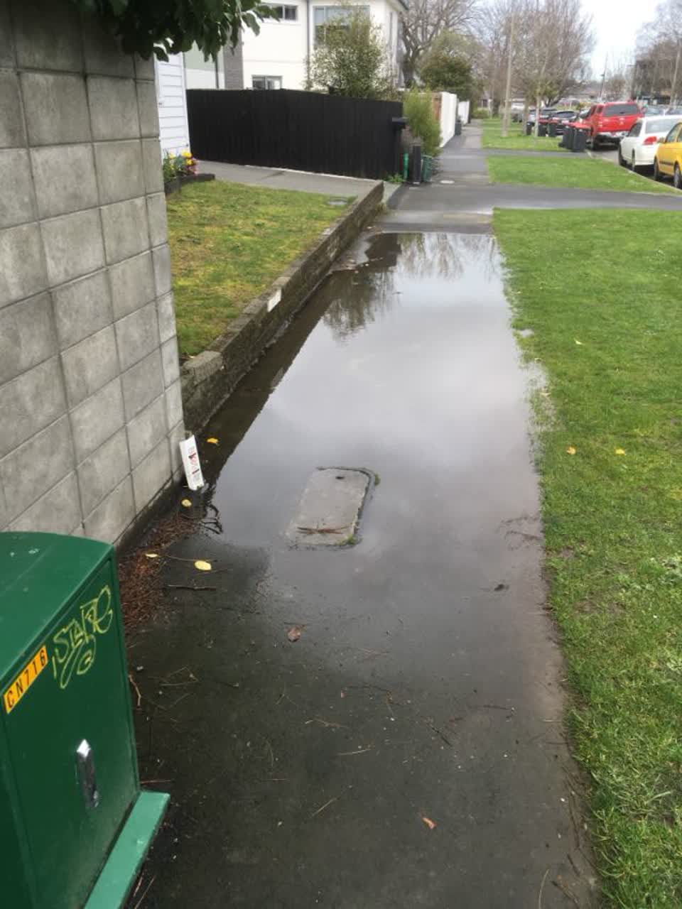 The photograph attached to this flooding report