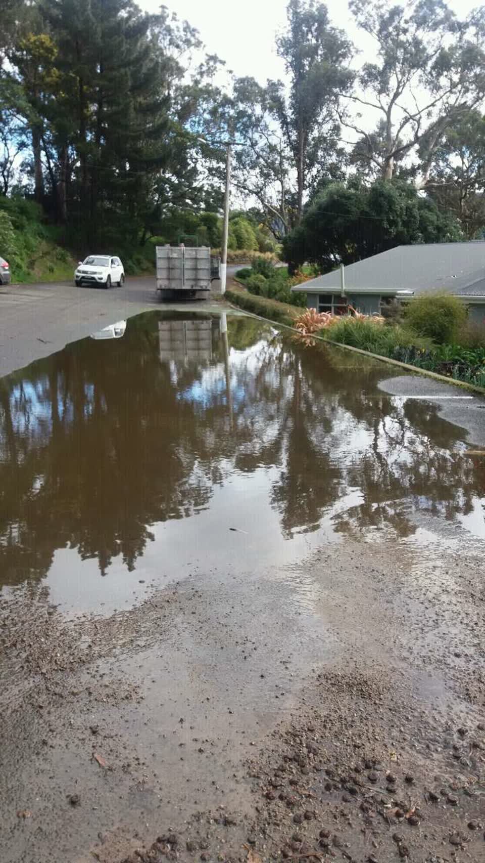 The photograph attached to this flooding report