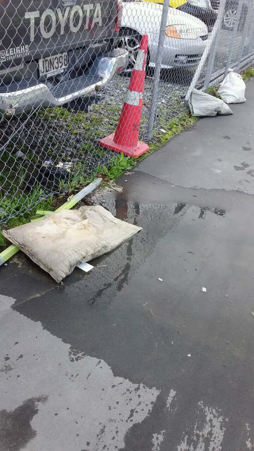 The photograph attached to this flooding report