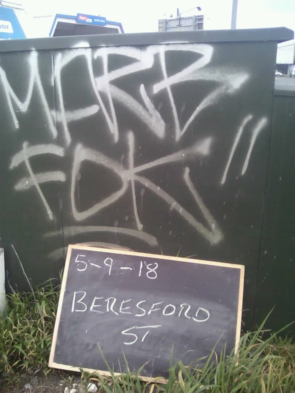 The photograph attached to this graffiti report