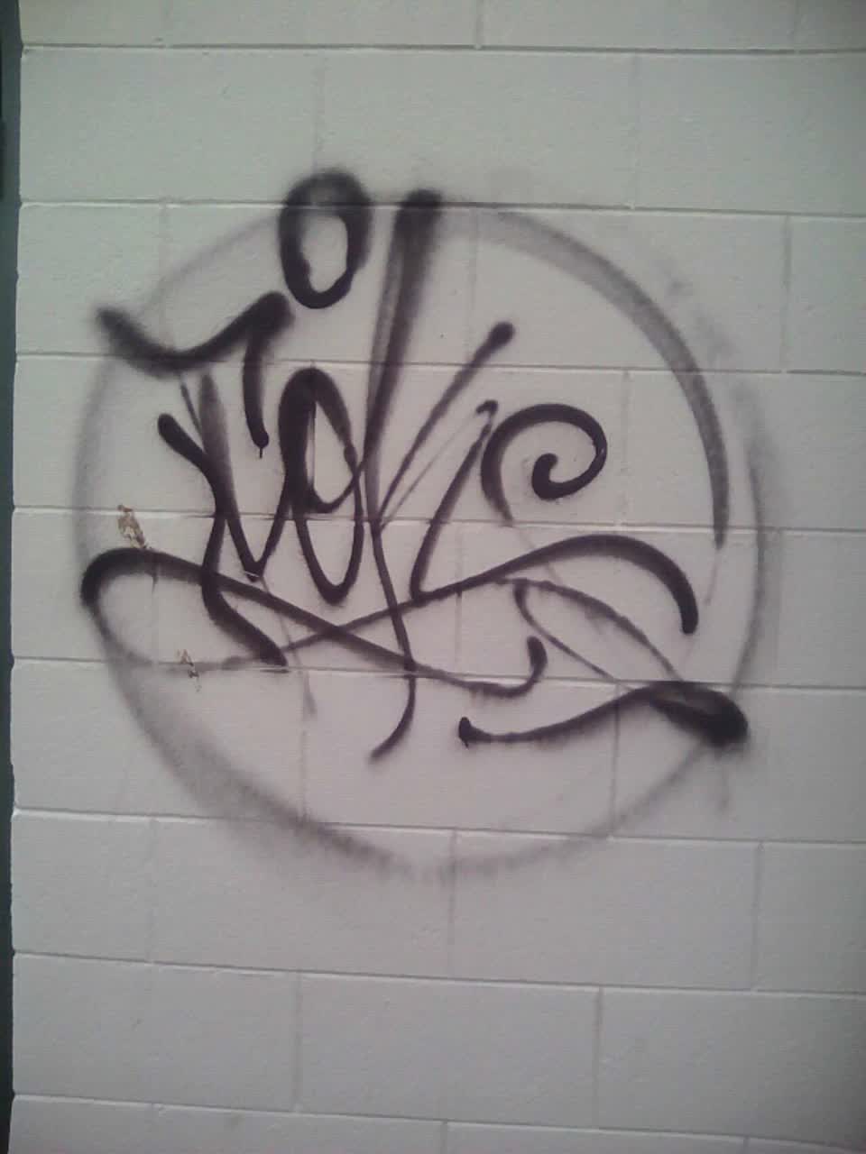 The photograph attached to this graffiti report