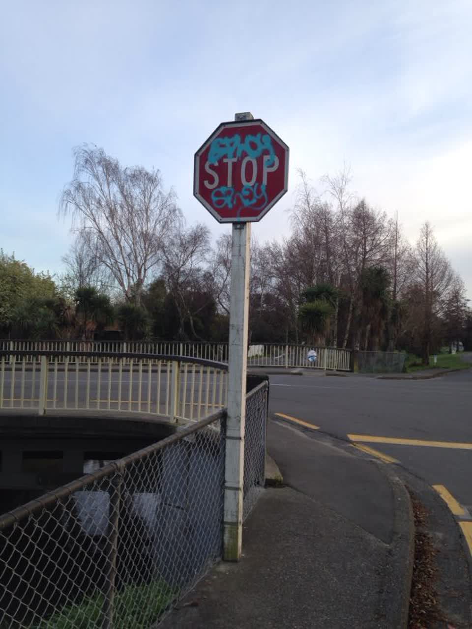 The photograph attached to this graffiti report