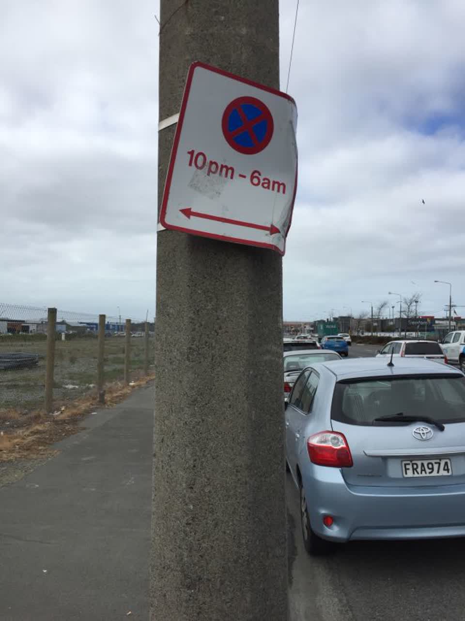 The photograph attached to this roading/streets report