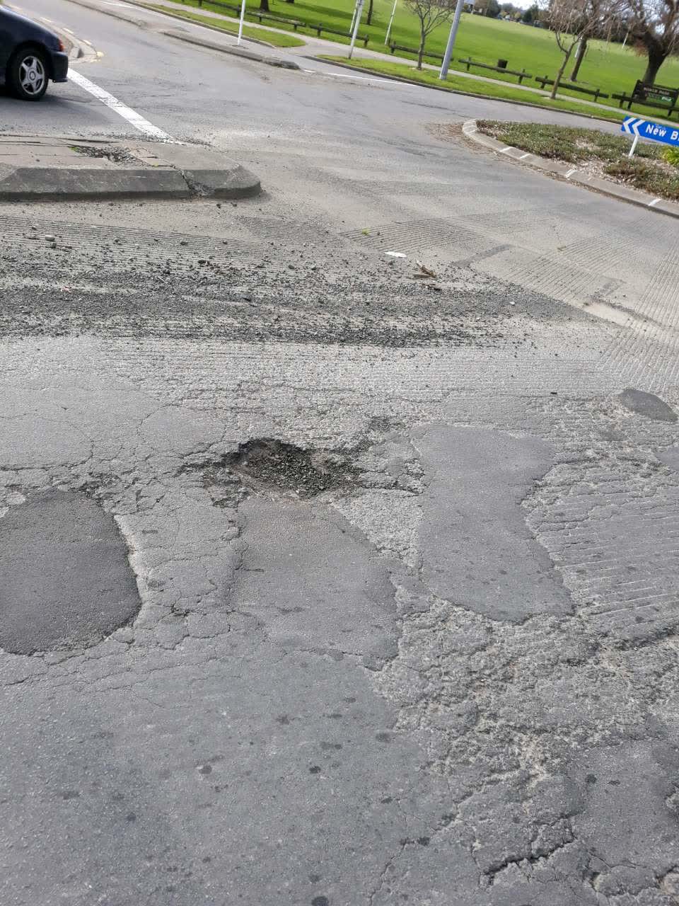 The photograph attached to this roading/streets report