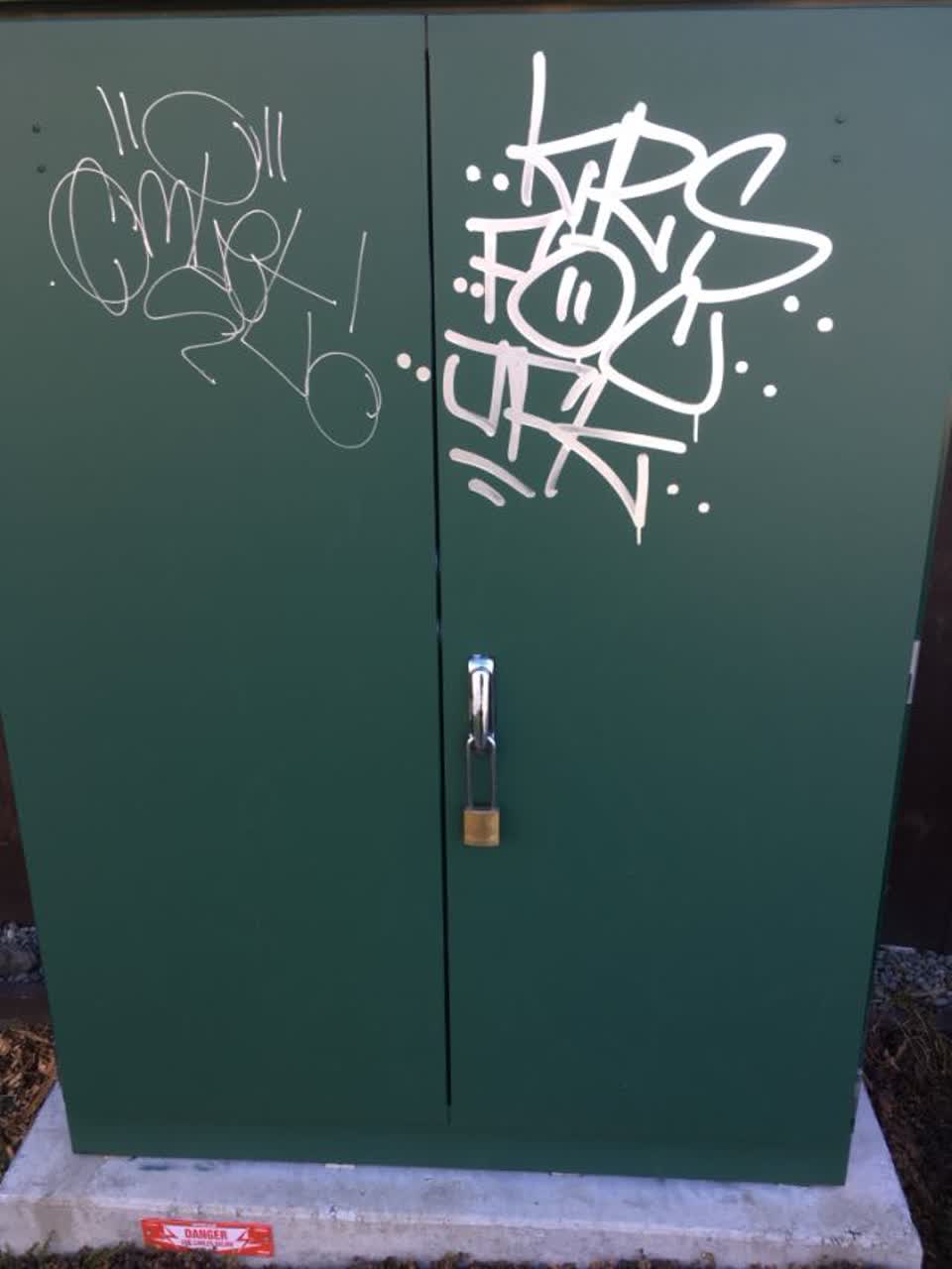 The photograph attached to this graffiti report