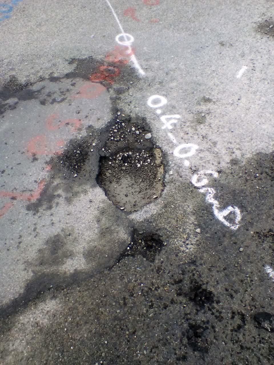 The photograph attached to this roading/streets report