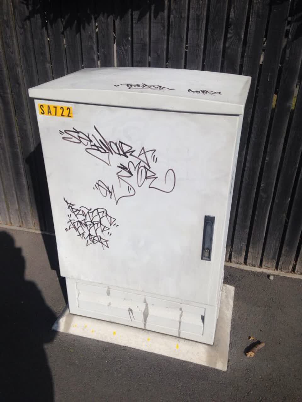 The photograph attached to this graffiti report