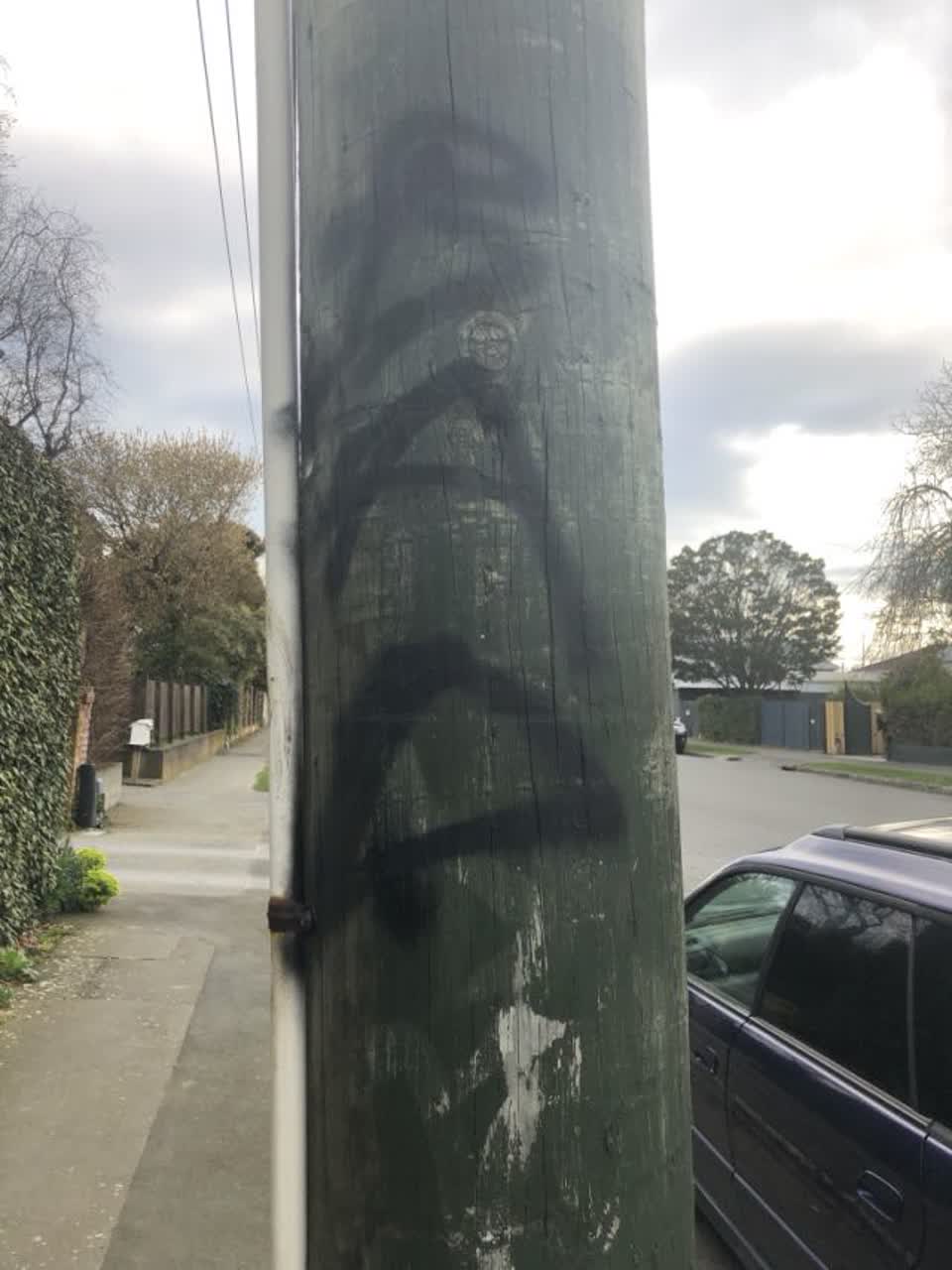 The photograph attached to this graffiti report