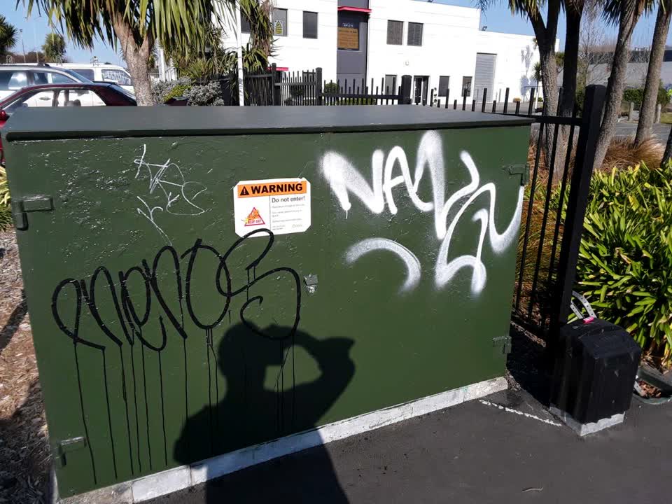 The photograph attached to this graffiti report