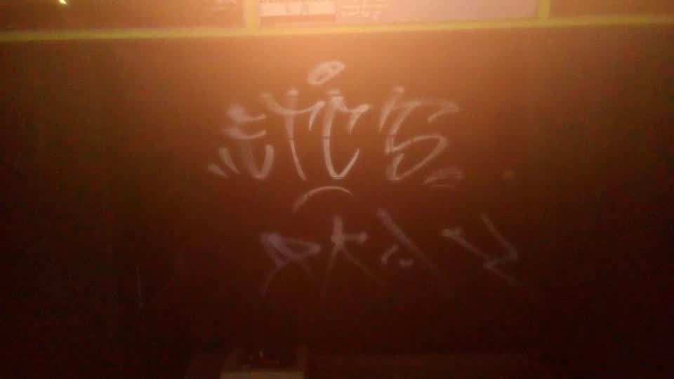 The photograph attached to this graffiti report